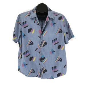 Target Pride Button Down Shirt Unisex XXL Chambray Flag Geometric Print LGBTQIA+